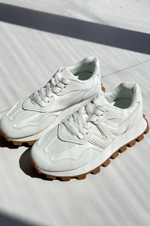 Women's White Sports Sneakers Kalelia