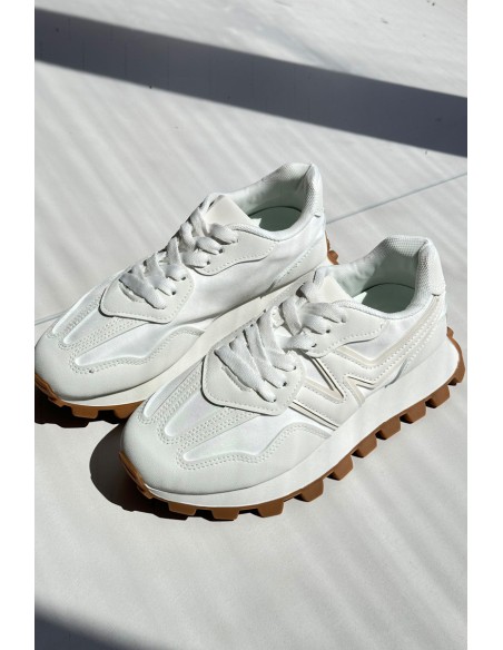 Women's White Sports Sneakers Kalelia