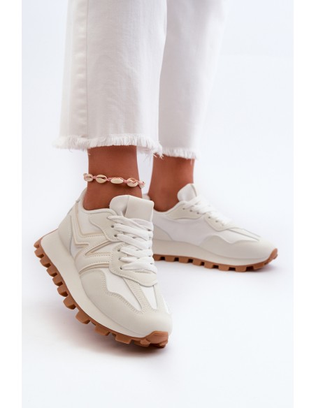 Women's White Sports Sneakers Kalelia