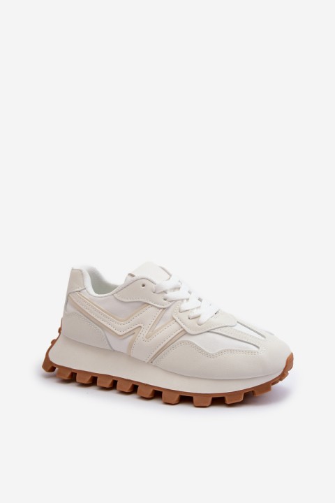 Women's White Sports Sneakers Kalelia