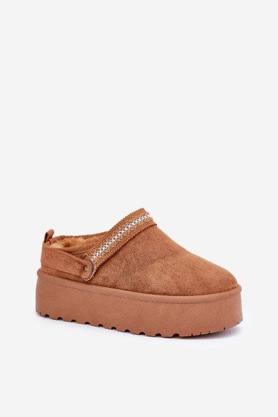 Snow Boots With Decorative Embroidery Camel Selithria 2