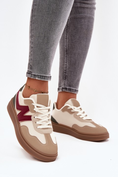 Women's Low Eco Leather Sneakers Bežowe Givelle