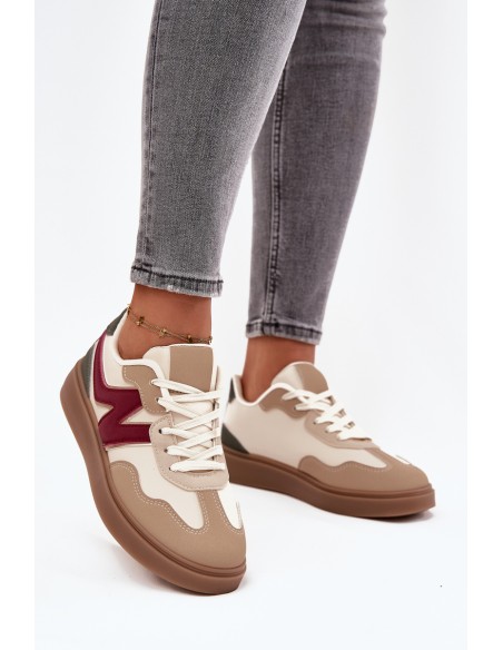 Women's Low Eco Leather Sneakers Bežowe Givelle