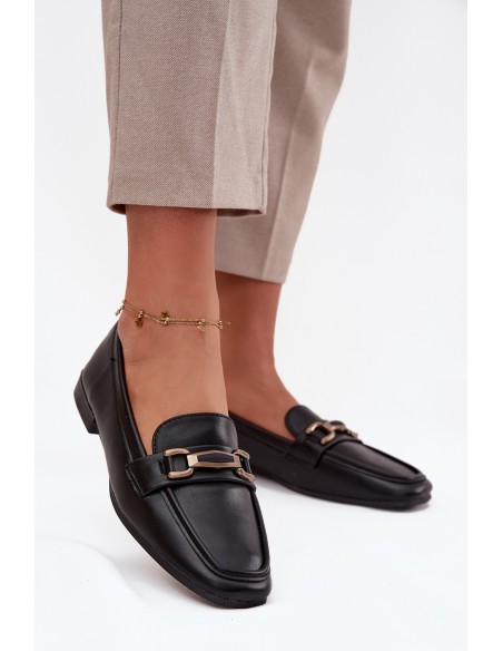 Women's Loafers Shoes With Decoration Black Priscelle
