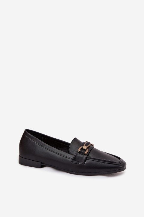 Women's Loafers Shoes With Decoration Black Priscelle