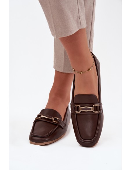 Women's Loafers with Decoration Brown Priscelle