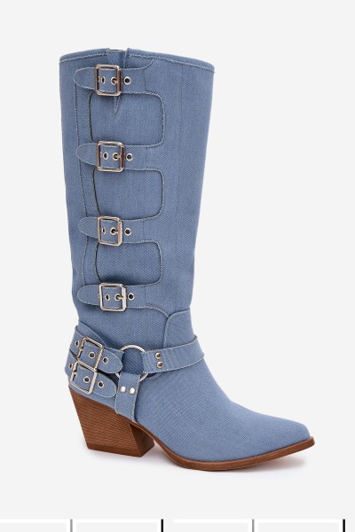 Fivelle Jeans Cowboy Boots On Heel With Clamps 2