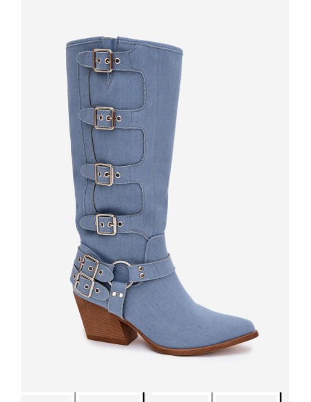 Fivelle Jeans Cowboy Boots On Heel With Clamps