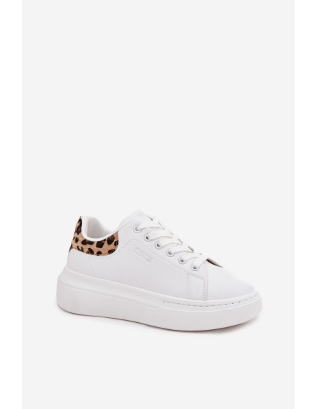Womens Platform Sneakers Big Star SS274247 White Panther