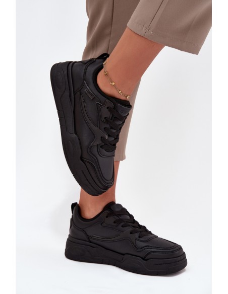 Women's Platform Sneakers Big Star SS274589 HI-POLY SYSTEM Black