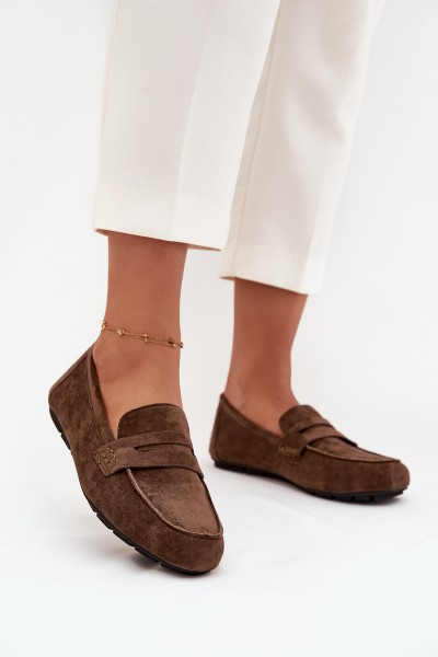 Loafers Moccasins Ladies Flat Dark Green Soreline