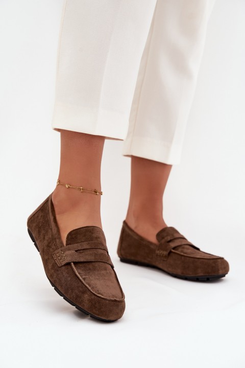 Loafers Moccasins Ladies Flat Dark Green Soreline