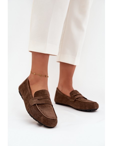 Loafers Moccasins Ladies Flat Dark Green Soreline