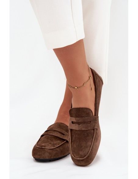 Loafers Moccasins Ladies Flat Dark Green Soreline