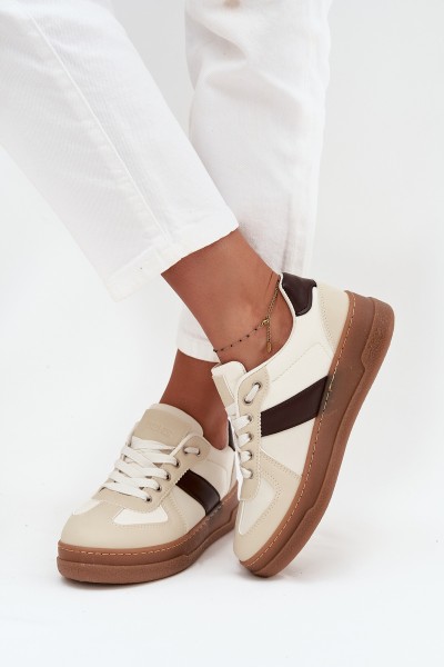 Women's Sneakers On Platform Beige Galivina