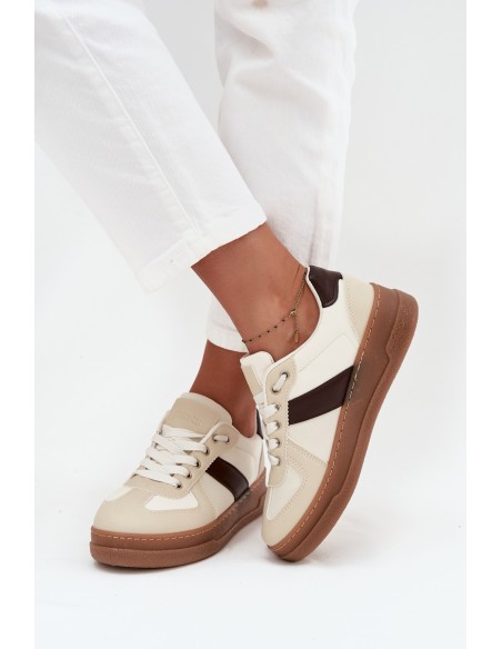 Women's Sneakers On Platform Beige Galivina