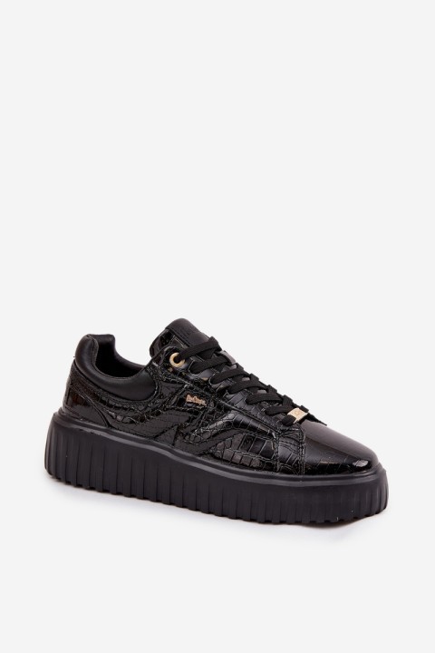 Patent Leather Women's Sneakers On Platform Lee Cooper LCJ-25-09-3870 Black