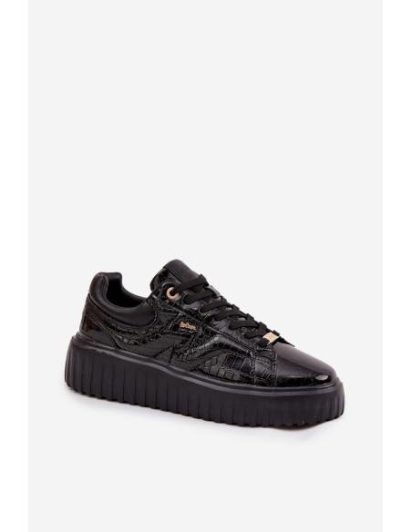 Patent Leather Women's Sneakers On Platform Lee Cooper LCJ-25-09-3870 Black