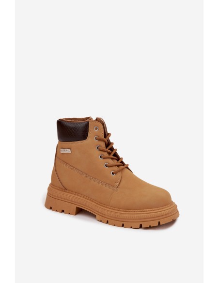 Insulated women's hiking boots with zipper Camel Selinda