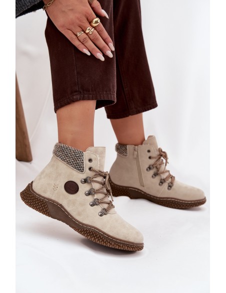 Insulated Trapper Boots Womens Light Beige Zenaya