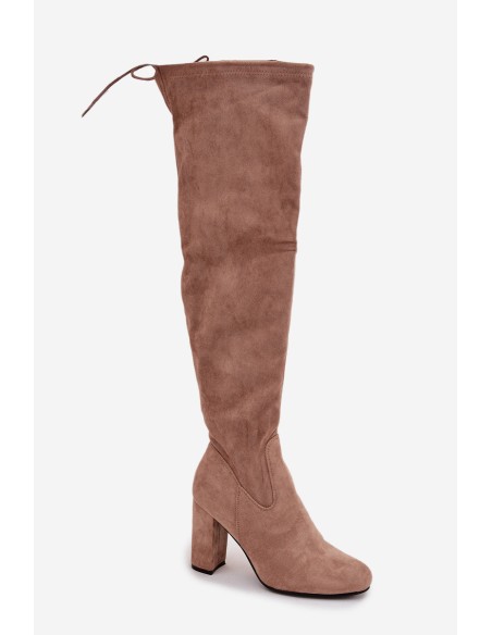 Women's High Heel Boots Beige Xamarin