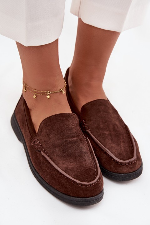 Women's Moccasins From Eco Suede Chocolate Tynara