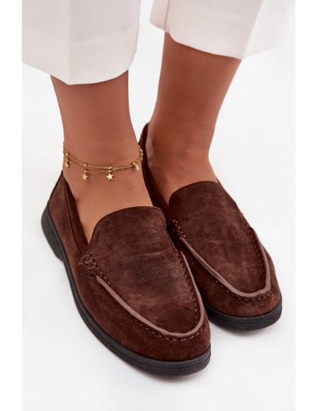Women's Moccasins From Eco Suede Chocolate Tynara