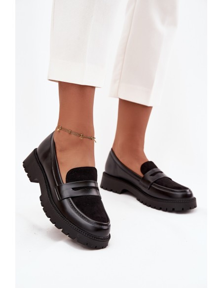 Women's Moccasins From Eco Leather Black Cailen