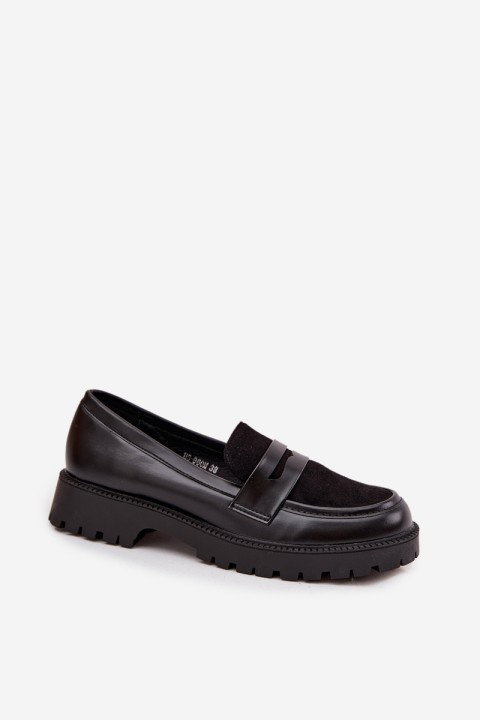 Women's Moccasins From Eco Leather Black Cailen