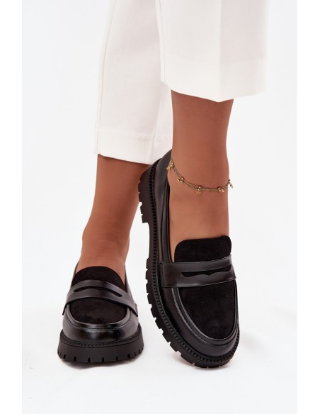 Women's Moccasins From Eco Leather Black Cailen