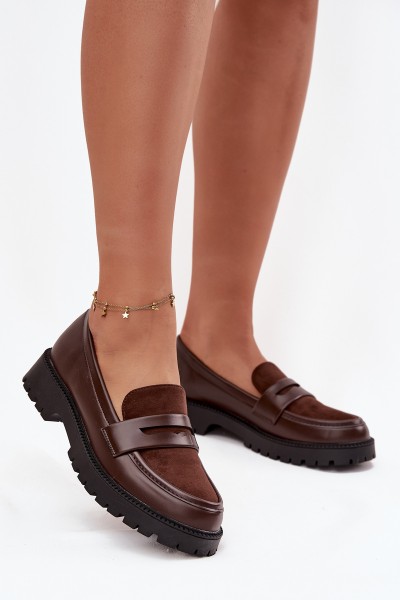 Women's Loafers Made of Eco Leather Chocolate Cailen