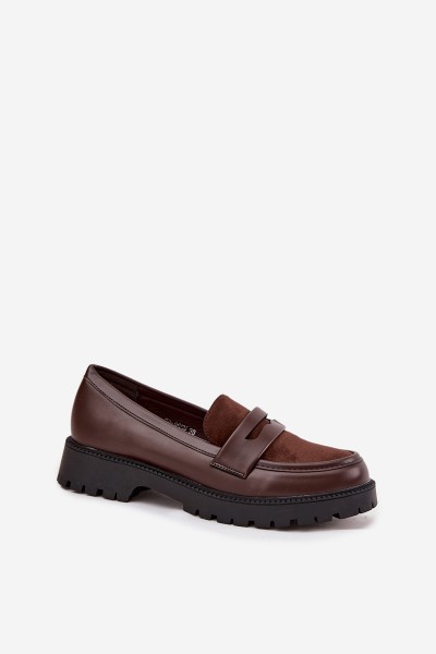 Women's Loafers Made of Eco Leather Chocolate Cailen 2