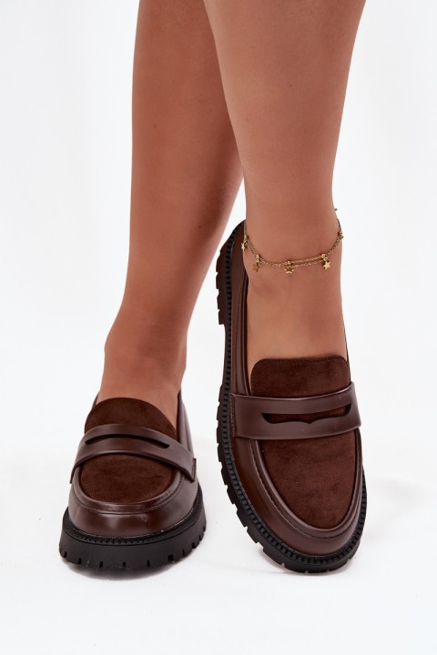 Women's Loafers Made of Eco Leather Chocolate Cailen