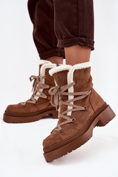 Women's Snow Boots With Fur Camel Irmara