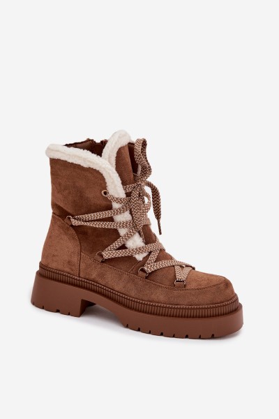 Women's Snow Boots With Fur Camel Irmara 2