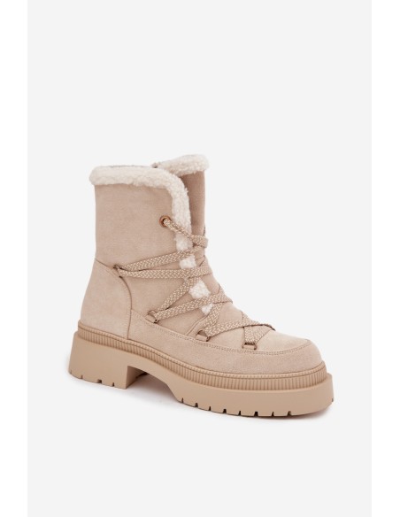 Women's Snow Boots With Fur Beige Irmara
