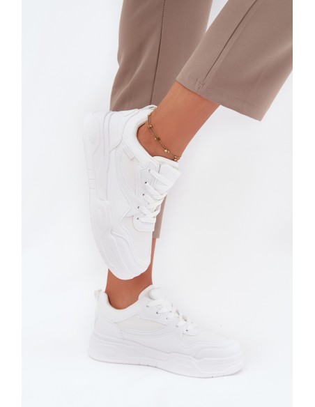 Women's Platform Sneakers Big Star SS274590 HI-POLY SYSTEM White