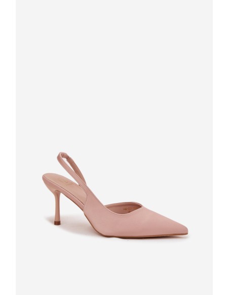 High heels with open heels Beige Lenira