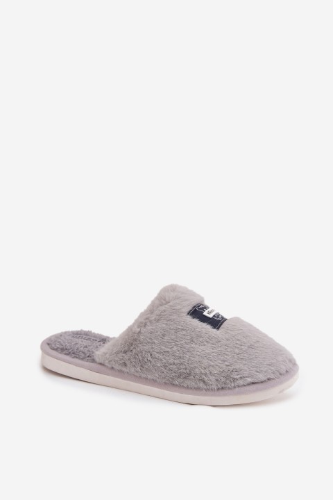 Home Shoes Women's Furry Gray Slippers Maelis