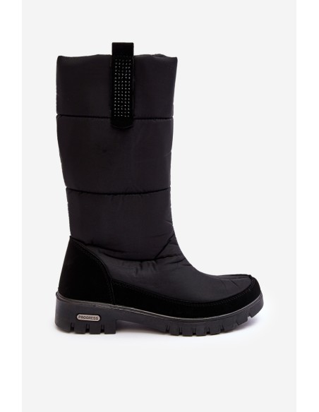 Women's Padded Snow Boots Progress PROGJ-22-136 Black