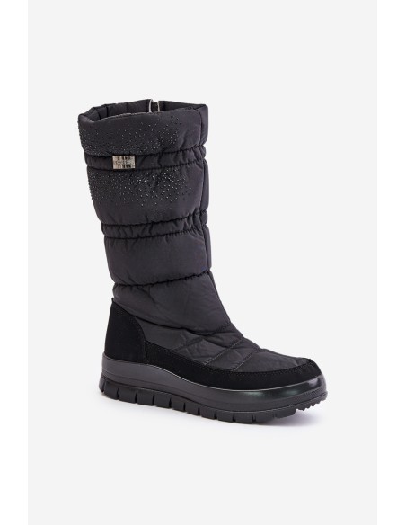 Women's Snow Boots With Decoration Black Progress PROGJ-24-147