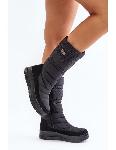 Women's Snow Boots With Decoration Black Progress PROGJ-24-147