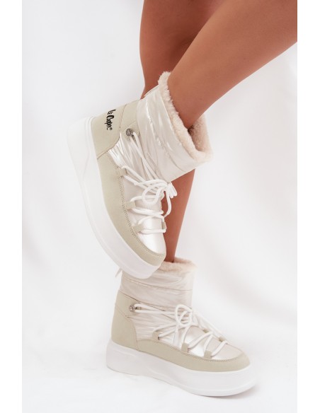 Women's Snow Boots On Platform Lee Cooper LCJ 25 03 3815 White