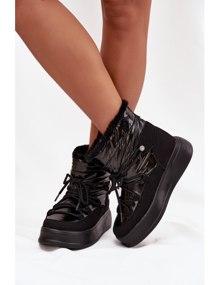 Women Snow Boots On Platform Lee Cooper LCJ 25 03 3814 Black