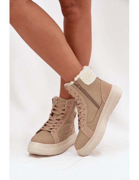 Women's Winter Shoes with Fur Lee Cooper LCJ-25-01-3736 Beige
