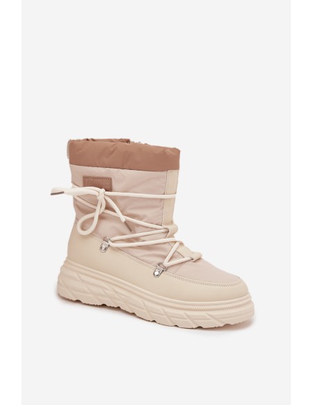 Women's Snow Boots with Zipper Lee Cooper LCJ 25 44 3931 Beige Women's Snow Boots