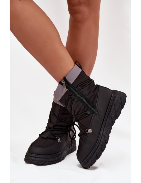 Women's Snow Boots with Zipper Lee Cooper LCJ-25-44-3930 Black