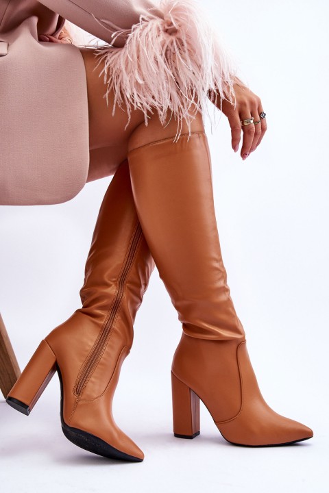 Classic Boots On A Post Camel Mayra