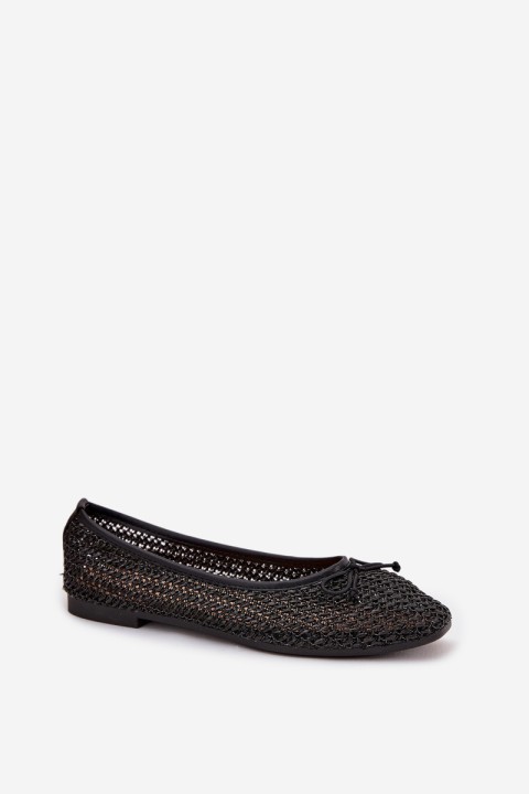 Ballet flats With Braid And Bow Black Belirra