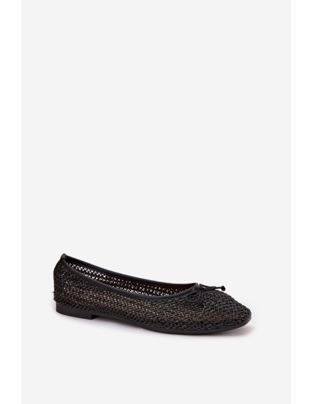 Ballet flats With Braid And Bow Black Belirra